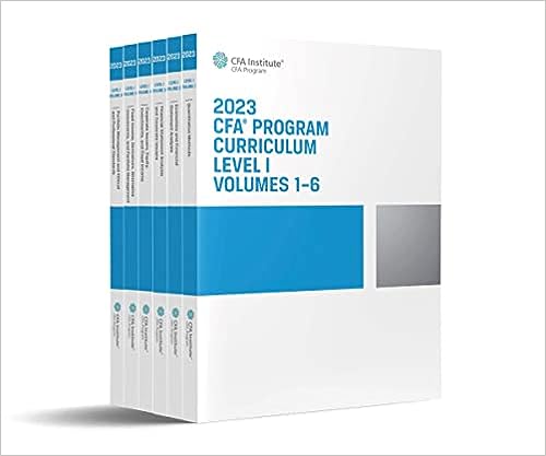 CFA Program Curriculum 2023 Level I Box Set Volumes 1 – 6