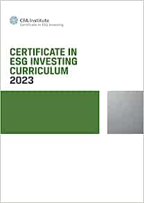 	 CFA ESG, ESG Certification, Cfa Esg Investing, Cfa Esg Certificate, Esg Certificate, Esg Certificate Course 2023