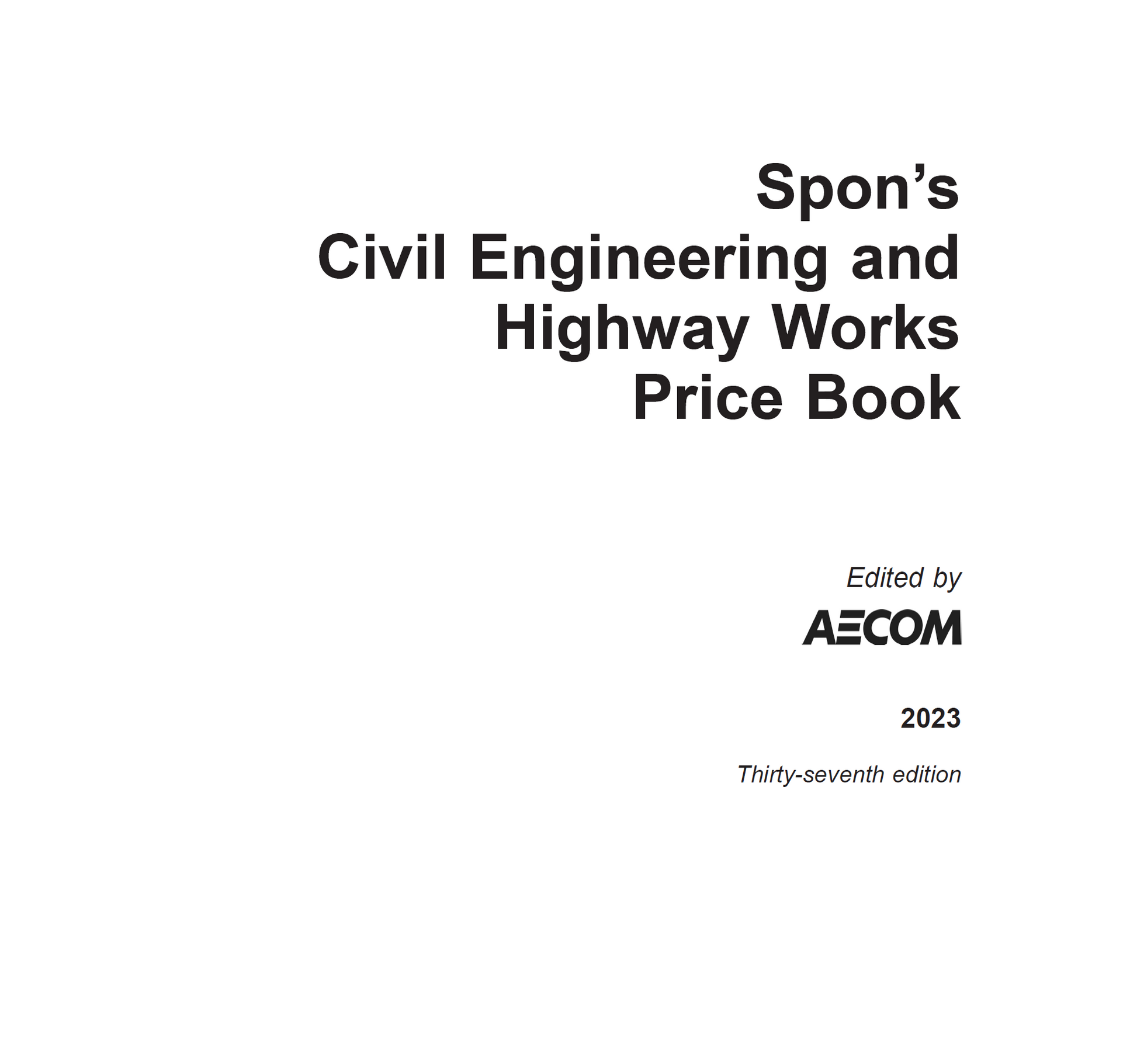 civil engineering, spons book, spons highway works, spons price book, SPON'S Price Book, SPONS Price Book, SPONS Online Book,